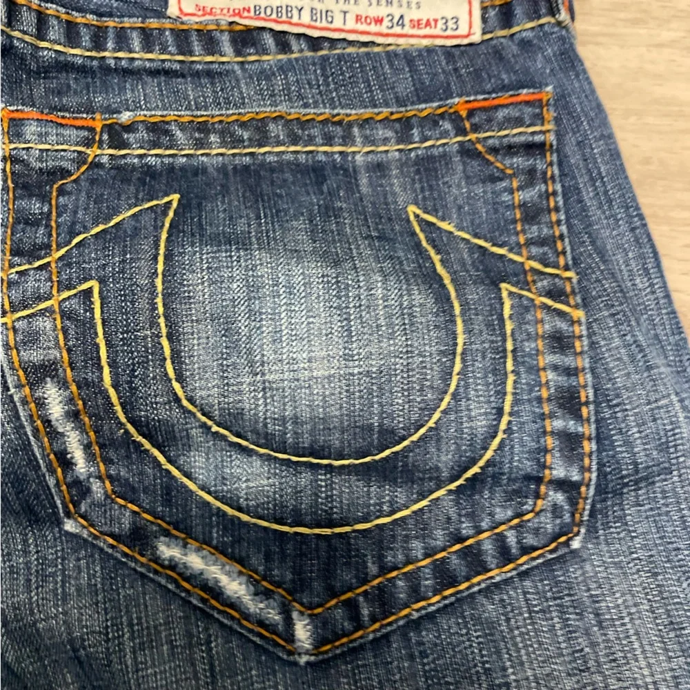 Vintage Y2K True Religion Bobby Big T Flared Jeans  Men’s 36x30 Heavy Stitched